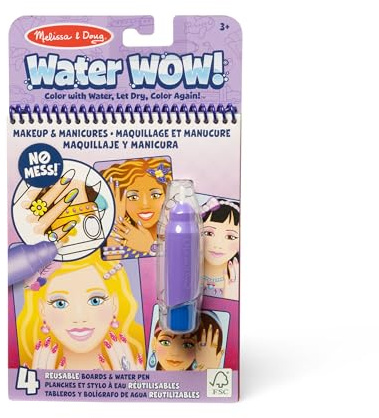 Melissa & Doug - Water Wow – Make-up und Maniküren, Beschäftigungsblock für zuhause und unterwegs, für Kinder ab 3 Jahren