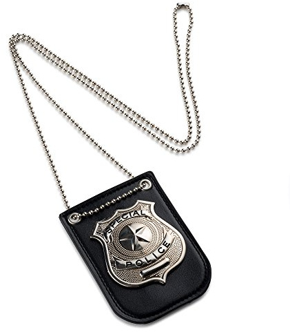 Dress Up America Polizeiabzeichen für Kinder – Pretend Play Police Kostümzubehör Polizistenabzeichen für Cop Swat und FBI mit Kette und Gürtelclip