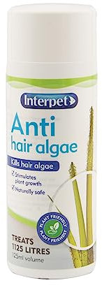 Interpet Anti Hair Algae Aquarium Fish Tank Water Treatments, Kills Green Black & Brown Hair Algae, 125 ml, Treats 1125 Litres