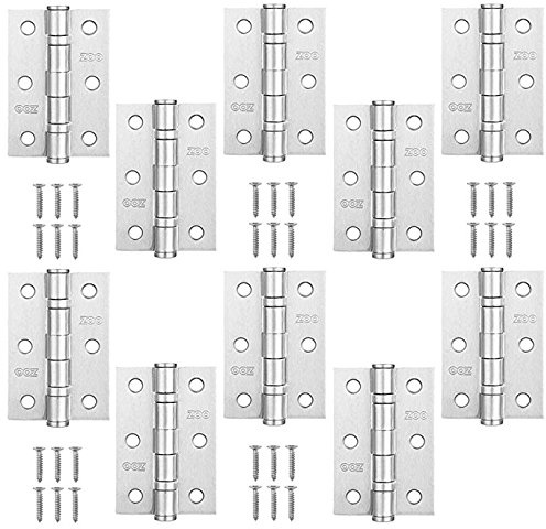 5 Pairs Door Hinge 3 75mm Ball Bearing Hinges Satin Chrome Suit Internal Doors Pair (5)