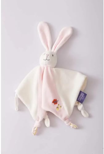 Trullala Hübsches Schmusetuch im Hasen-Design, weich und kuschelig, für Babys und Kleinkinder - 100% Baumwolle, maschinenwaschbar