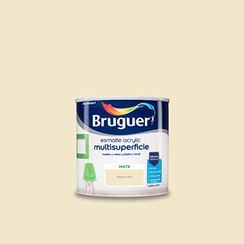 Bruguer Acrylic Multisuperficie Esmalte al agua Mate Blanco Lino 250 ml