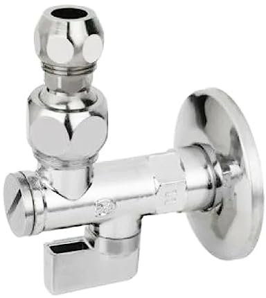 RUBINETTO SOTTOLAVABO A SFERA IN OTTONE CROMATO CON FILTRO E SNODO 1/2 EUROTERMO