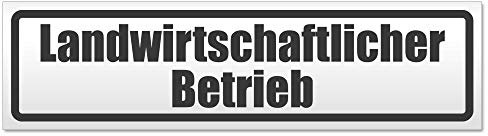 Kiwistar - Autoaufkleber - Landwirtschaftlicher Betrieb - Hinweis Sticker selbstklebend für Kfz, Fahrrad, PKW, LKW - 45cm - Dunkelgrau - Auto Aufkleber Heckscheibe, Stoßstange