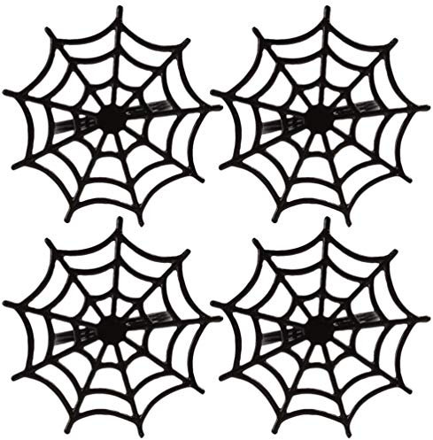 Cabilock 4stücke Halloween Serviettenringe Spinnennetz-Design Kreative Tischdekoration Für Halloween Für Festliche Abendessen Und Spukhaus-Dekorationen