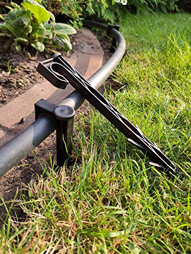 24cm XXL Schlauchanker bis 22mm Außen Ø (1/2 Zoll Innen Ø) 25 Stück | Schlauchführung Gartenschlauchanker Bodenanker Schlauchhalter Rohrhalter Tropfschlauch Perlschlauch Gartenschlauch Schlauch