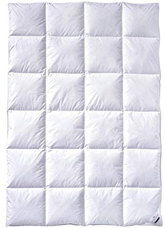 Billerbeck Daunendecke Martina® - 135 x 200 cm Decke - warme Winterdecke - allergikergeeignet – 90% Gänsedaunen, 10% Gänsefedern - weiß