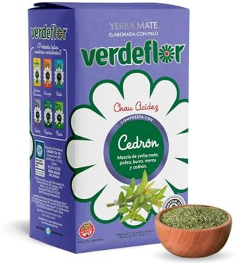 Yerba Mate Tee Verdeflor Cedron 500g | Mate-Tee mit Poleo und Zitronen-Eisenkraut | Argentinien Krauter Yerba Mate-Tee | Mate Tee loose leaf 0,5kg