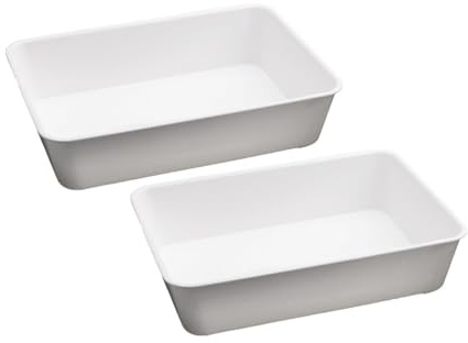 SET 2 VASCHETTE MULTIUSO IN PLASTICA CATERING (25 X 35 X H8 CM)