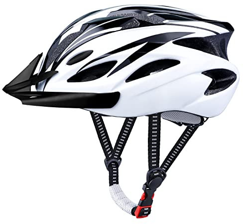 GOXIFACA Unisex Fahrradhelm für Erwachsene Damen Herren, Mit Abnehmbarem Visier und Polsterung, Verstellbarer Radhelm, für Mountainbike und Den Stadtverkehr (für Kopfgröße 58-62cm)