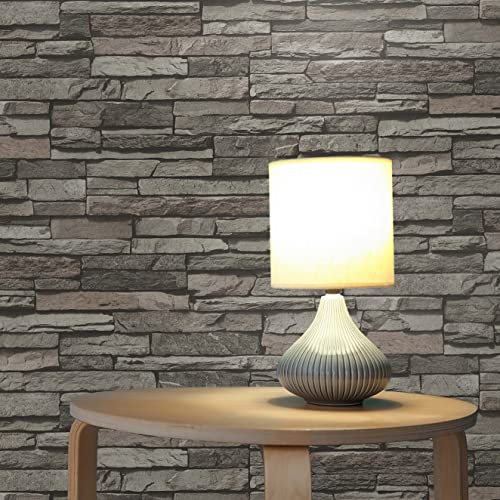 TADESSI Tapete Steinoptik Ricco M1-No.908 Vliestapete Grau Creme Steintapete für Wohnzimmer Schlafzimmer Küche