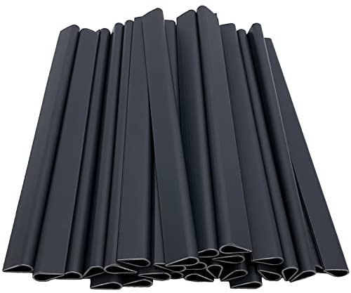 Meision Befestigungsclips Sichtschutz I 30 Stück PVC Sichtschutzstreifen für Doppelstabmatten I Klemmschienen für Sichtschutzstreifen I Sichtschutzstreifen Zaun für Garten, Anthrazit