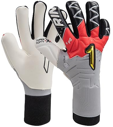 Rinat Xtreme Guard Zhero Halb-Erwachsene Torwarthandschuhe, Grau, Größe 8