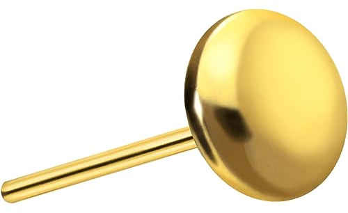 PIERCINGLINE Titan Aufsatz mit Push Pin DISC OHNE Labret Stecker Piercing Ohr Helix Tragus Conch Farb & Größenauswahl