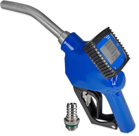 AMUR AdBlue®-Zapfpistole mit Digital-Zählwerk und Display, Zapfpistole für AdBlue®, Harnstoff und organischen Säuren