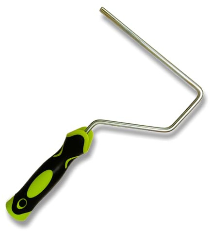 Quercos Farbwalzenbügel Softgriff | Lackierwalze Bügel für 15-18 cm Farbroller | Farbwalze Steckbügel 6mm Länge 28cm | Aufsteckbügel | Malerrollen-Bügel | Bügel für Farbrolle (D)