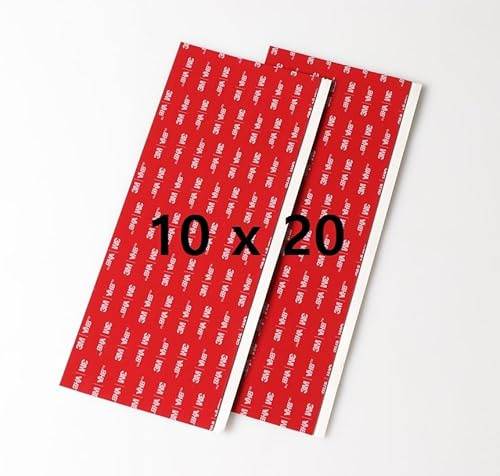 3M-VHB-Klebepads extra stark - doppelseitiges Klebeband - 10x20 cm - 2 Stück - Kleben ohne Bohren - Klebestreifen für Duschregal, Armaturen, Spiegel, etc. | Bad, Küche, Auto, Boot,Yacht | wasserfest…