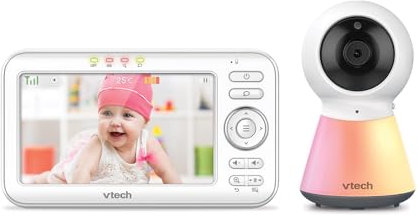 Vtech VM5254 Baby Monitor with Camera,5 Inch LCD Colour Screen,Night Vision,Two Way Talk, Lullabies and Night Light