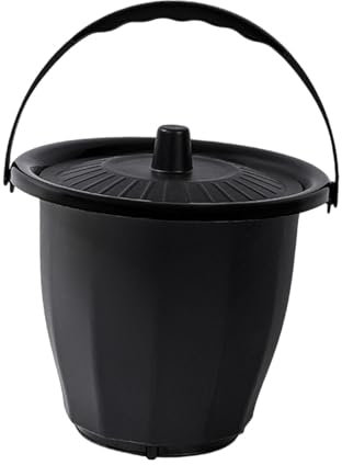 Amagogo Nachttopf, Spucknapf, Kammereimer mit Deckel, Bettpfanne, Töpfchen, Urinalflasche, Urinal, Nachtkrug für Schlafzimmer, Erwachsene, Ältere, Ohne Ringsockel