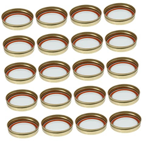 Alipis 20pcs Wide Mouth Mason Jar Lids for Canning Can Covers Lids Air Tight Jar Sealing Accessories for Family Use