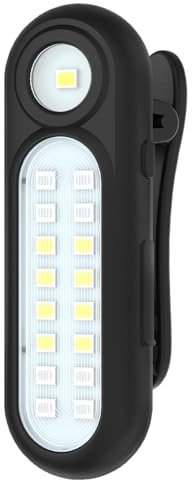 Yaklim Clip On Flashlight, Rechargeable Running Lights for Runners Portable Hands Free Flashlight for Walking Dog, Safety Light for Walking at Night, LED Work Light Warning Flashing Camping