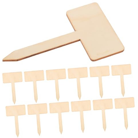 Mipcase 20pcs Wooden Plant Tags for Outdoor Plants Succulent Tag Insert Garden Markers Herb Garden Sign Gardening Accessories
