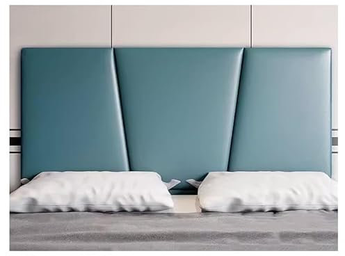 CWCQGH Antikollisions-Wandmatte, an der Wand montierte gepolsterte Paneele, abnehmbare schalldichte Paneele, doppelseitige Aufkleber aus PU-Material für die Küchenrück(Green 120X50CM)