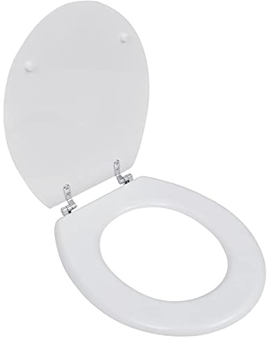 ShGaxin Asiento Inodoro WC MDF Tapa, Tapas De Water, Tapa WC, Tapas Inodoro, diseño Blanco