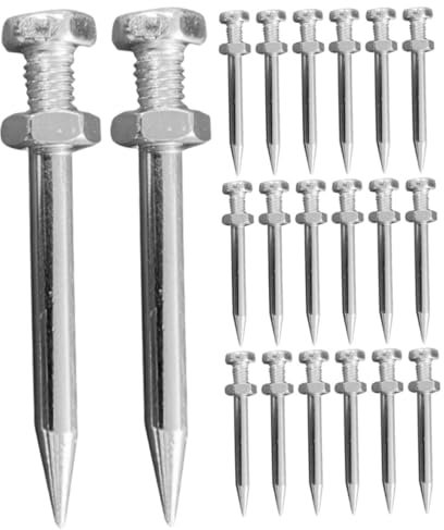 GLEAVI 40stücke Metall Aerator Schuhspikes Bodenbelüftung Nägel Rasenbelüfter Zubehör Gartenrasenbelüftung Schuhe Spike Erdlocker Für Rasen Garten Bodenlockerer