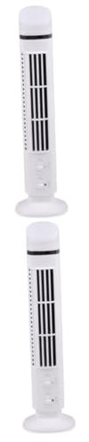 Artibetter 2piezas Ventilador De Escritorio Usb Luz Nocturna Ventilador Silencioso Multifuncional Para y Sin Batería Diseño y Seguro Blanco