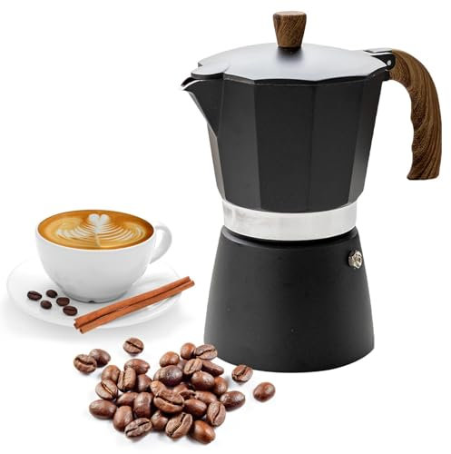 Mokaa Pot - Kaffeemaschine Kaffee, traditioneller italienischer Espresso -Brauer | Klassisches Design 150 ml-300 ml Perkolator, geeignet für - und Elektroherd, Espresso-Extraktor für Küche, Reisen,