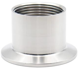 SS304 Female Thread Adapter Stainless Steel Ferrule Pipe Fittings Tri Clamp Adaptor 1/2,DN25 Ferrule64mm,1 PC