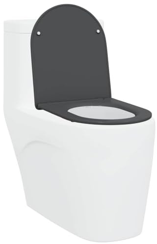 vidaXL Toilettensitz Anthrazit 47 x 36 x 3,4 cm Duroplast, Moderner WC-Sitz, ergonomisches Badzubehör, gemütlich, langlebig, stylisches Duroplast-Design