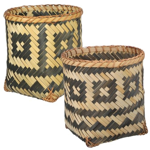 Warmhm Panier Tressé Pour Divers Articles Panier à Linge Ménager Poubelle Tressée Pour Compositions Végétales