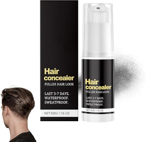 Wasserfester Haar-Concealer zur Verbesserung des Haaransatzes. Temporärer Grau-Concealer-Spray für dünner werdendes Haar. Für natürlich volleres und selbstbewussteres Haar.