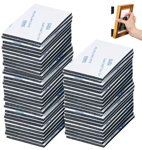 Noenaeni Double Sided Sticky Pads, 50Pcs, 50mm x 30mm, 3mm Thick | Heavy Duty, Strong Adhesive Foam, Waterproof, Rectangle, For Number Plate Photo Frames Wall Decorations