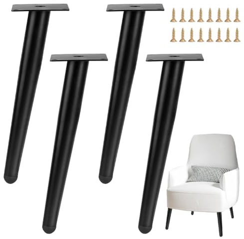 FARYODI sneda konformade bordsben, 4 stycken, 40 cm höga möbelben, bordsben med reptåliga lock för soffbord, nattstativ, skåp och stolar