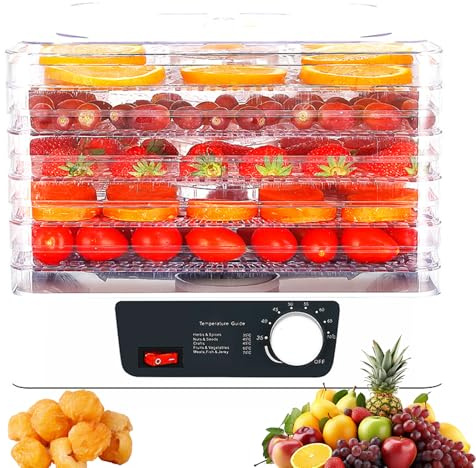 Essiccatore Per Alimenti A 5 Livelli, Macchina Elettrica Da 350 W Con Temperatura Regolabile, Circolazione Uniforme Del Calore, Essiccatore Compatto Per Frutta, Carne E Verdura