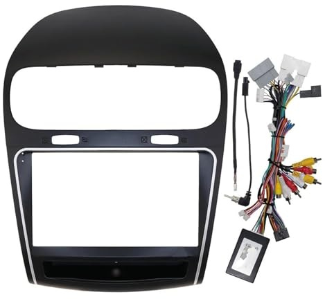 För Fiat För Freemont För Leap 2012 2013 2014 Bilram Fascia Adapter Canbus Box Decoder Android Radio Dash Fitting Panel Kit Bilradio Radiopanel set(Full Set B DJ)
