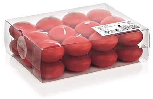 Wiedemann Candele galleggianti, Cera, Rosso, 40 mm, 24 unità