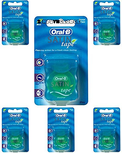 Oral-B Oral-B Lot de 6 rubans adhésifs pour fil dentaire Vert menthe 25 m