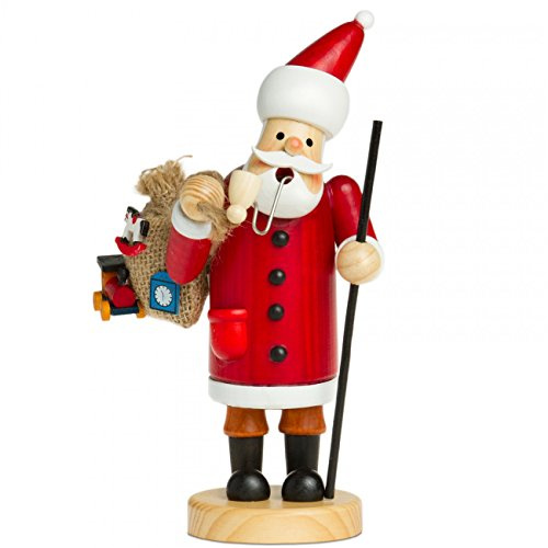 SIKORA RM-A Räuchermännchen aus Holz 3 Größen Verschiedene Motive, Farbe/Modell:A01 rot - Weihnachtsmann, Höhe in cm:Höhe ca. 15 cm