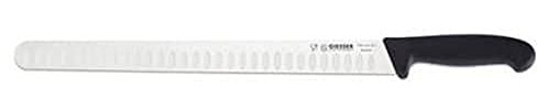 Giesser seit 1776 - Made in Germany - Schinkenmesser schwarz, Basic Black, Klinge 36 cm, lange Kullen, rutschfest, scharfes Wurstmesser spülmaschinenfest, rostfrei