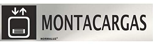 CARTEL INFORMATIVO MONTACARGAS (INOX ADHESIVO 0.8MM) 5X20CM