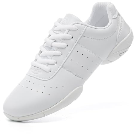 PPXID Femmes Légères Mode Chaussures de Danse Gymnastique Baskets Cheerleading Chaussures de Jazz Yoga pour Hommes-Blanc(B) 36