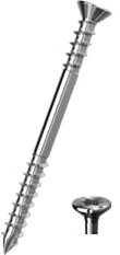 JDPLUS 0/3878/000/5,0/50/ /02 JD Plus Terrassenschrauben Senkkopf mit I-Stern (T-25) mit optimierter Spitze, A2-Edelstahl Silber