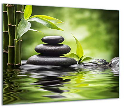 TMK ArtDeko Herdabdeckplatte 1 Teilig 60x52 cm - Spritzschutz Herdabdeckung – Herdschutz aus Sicherheitsglas – Robust, Hygienisch & Rutschfest– Schutz für Induktion, Ceran, Gas & Elektro