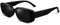 GQUEEN Rechteck Sonnenbrille Damen Herren Polarisiert Quadratisch Retro Vintage 90s UV400