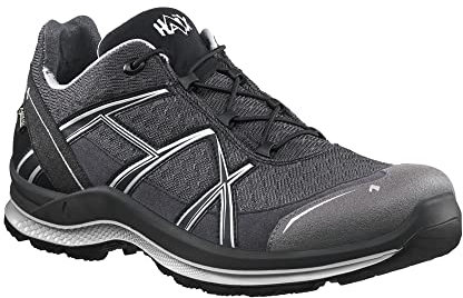 HAIX Black Eagle Adventure 2.2 GTX låg/grafit silver funktionell fritidssko med Gore-TEX, Svart grå, 41 EU