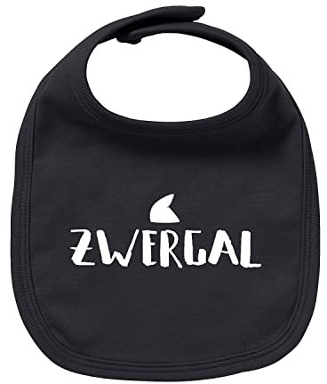 Bavariashop Baby Lätzchen Zwergal - schwarz, Kinderlätzchen mit Spruch